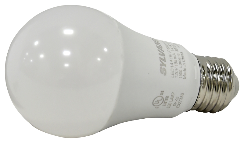 Sylvania 40222 LED Bulb, General Purpose, A19 Lamp, E26 Lamp Base, Warm White Light, 3000 K Color Temp