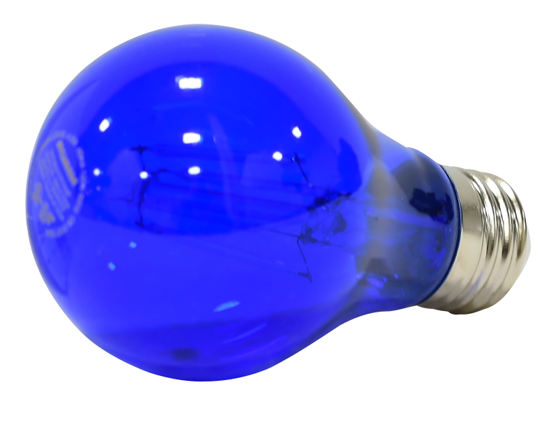 Sylvania 40304 ULTRA LED LED Bulb, General Purpose, A19 Lamp, E26 Lamp Base, Dimmable, Blue, Colored Light