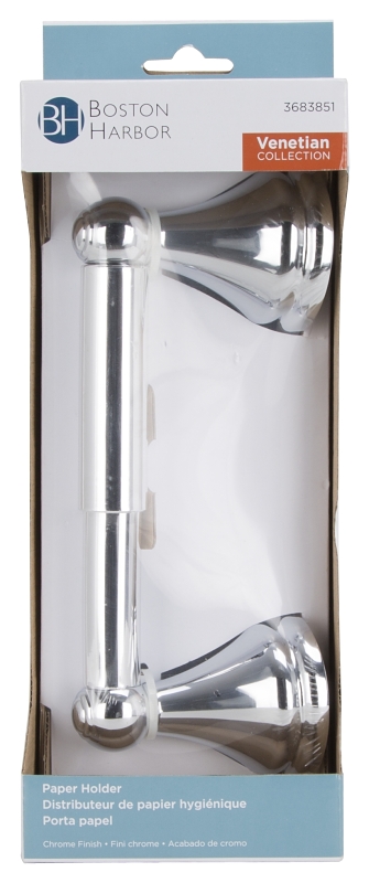 Boston Harbor L5056-26-10-3L Paper Holder, Plastic/Zinc, Chrome, Wall Mounting
