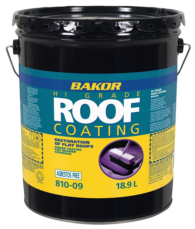 Henry BK81009070 Roof Coating, Black, 5 gal, Viscous Liquid