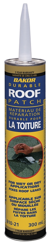 Henry BK81021664 Dry/Wet Roofing Patch, Black, Liquid, 300 mL Cartridge