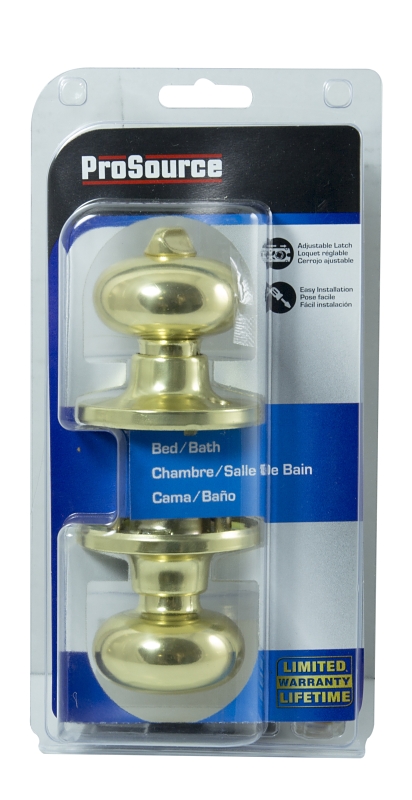 ProSource TF710V-PS Privacy Lockset, Tubular Design, Polished Brass