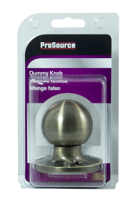 ProSource T3840V-PS Dummy Knob, T3 Design, 1-3/8 to 1-3/4 in Thick Door, Brass, 65.7 mm Rose/Base