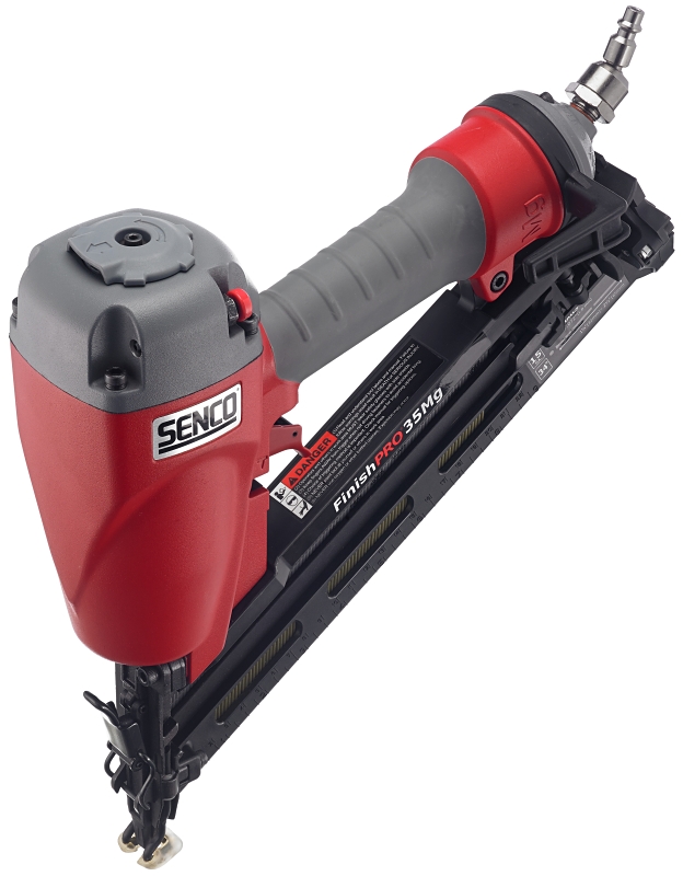 SENCO FinishPro Series 6G0001N Finish Nailer, 110 Magazine, 34 deg Collation, Plastic Strip Collation, 3.2 scfm Air