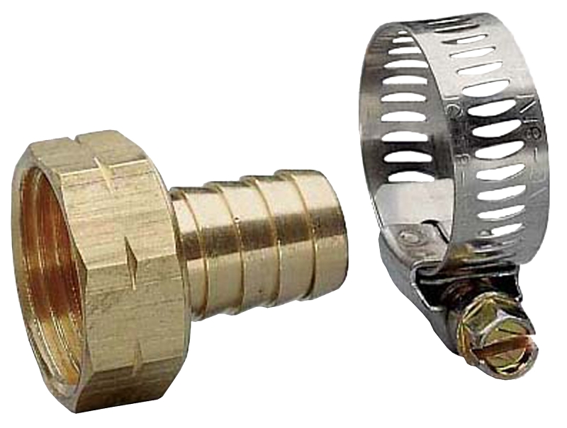 Nelson 854544-1001 Hose Repair Coupler, 3/4 in, Female, Brass, For: 3/4 in Garden Hose
