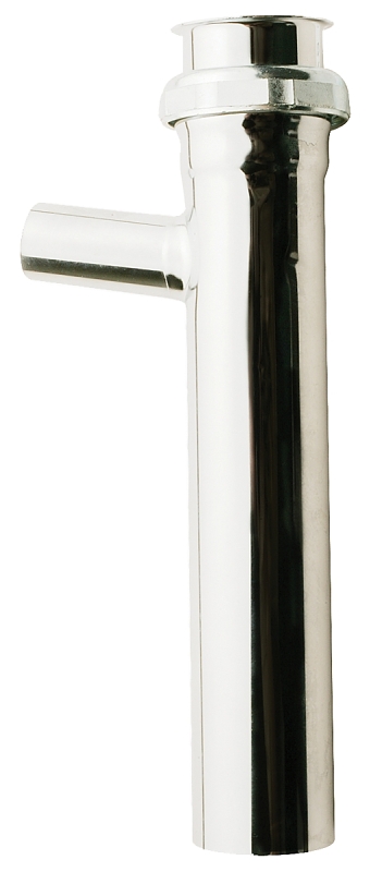 Plumb Pak PPC142CP Branch Tailpiece, 1-1/2 in, 8 in L, Slip-Joint, Brass, Polished Chrome