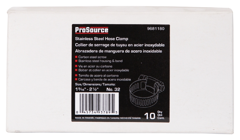 ProSource HCRAN32-3L Interlocked Hose Clamp, Stainless Steel, Stainless Steel