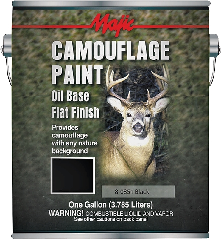 Majic Paints 8-0851-1 Camouflage Paint, Black, 1 gal Can