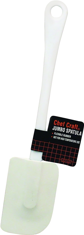 Chef Craft 20163 Jumbo Spatula, Rubber Blade, White
