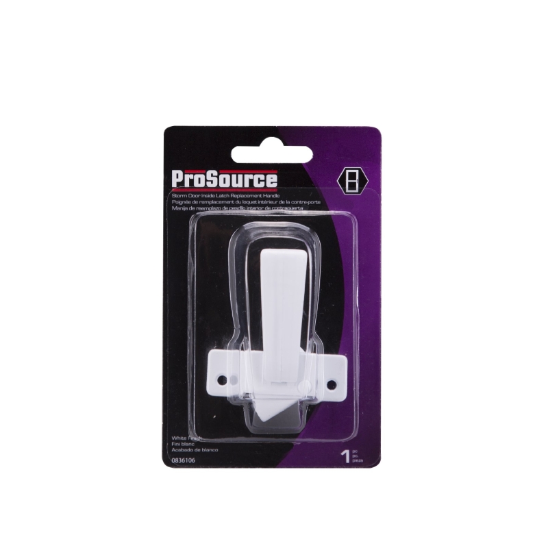 ProSource 31604-UW-PS Inside Door Latch, Zinc, White, 5/8 to 1-1/2 in Thick Door, 5/8 in Backset