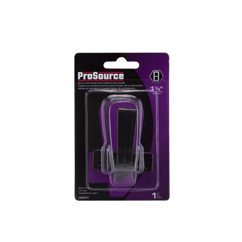 ProSource 31605-U-PS Inside Door Latch, Zinc, Black, 5/8 to 1-1/2 in Thick Door, 5/8 in Backset