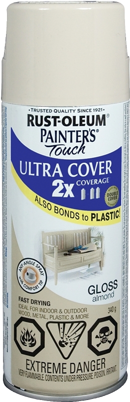 Painter's Touch Ultra Cover 268393 Enamel Spray Paint, Gloss, Almond, 340 g
