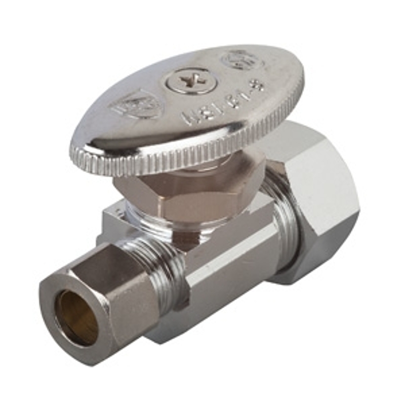 Moen M-Line Series M4770BL Straight Shut-Off Valve, 3/8 x 5/8 in Connection, Compression
