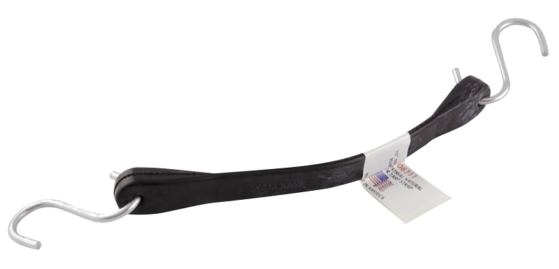Erickson 06711 Tarp Strap, 13 in L, Rubber, Hook End