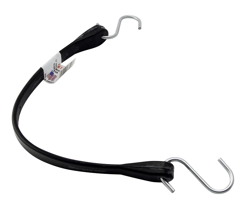 Erickson 06712 Tarp Strap, 18 in L, Rubber, Hook End