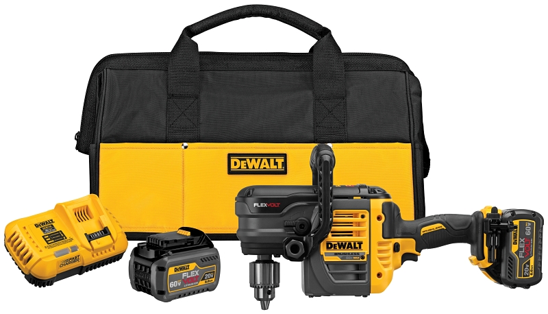 DEWALT FLEXVOLT Series DCD460T2 Drill Kit, Battery Included, 60 V, 6 Ah, 1/2 in Chuck, Keyed Chuck