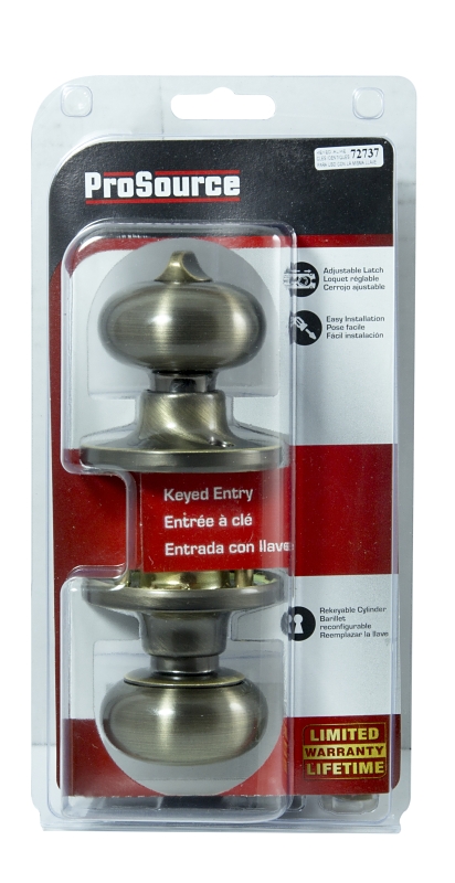 ProSource TF800V-PS Entry Knob, Stainless Steel, KW1, KA3 Keyway, 3 Grade