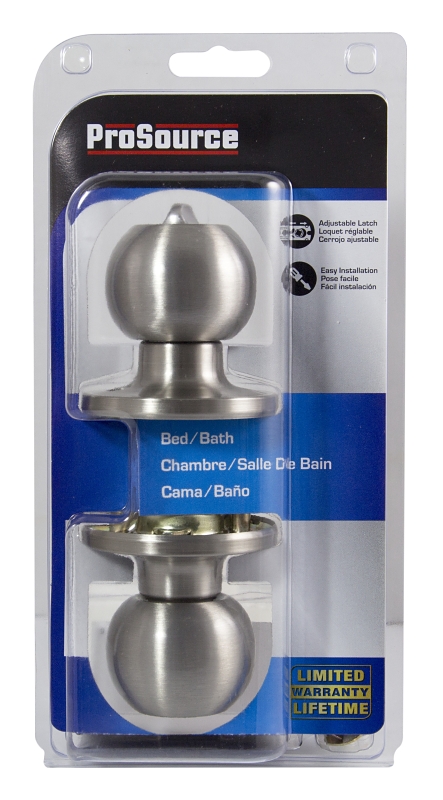 ProSource T3P10V-PS Privacy Lockset, Tubular Design, Stainless Steel