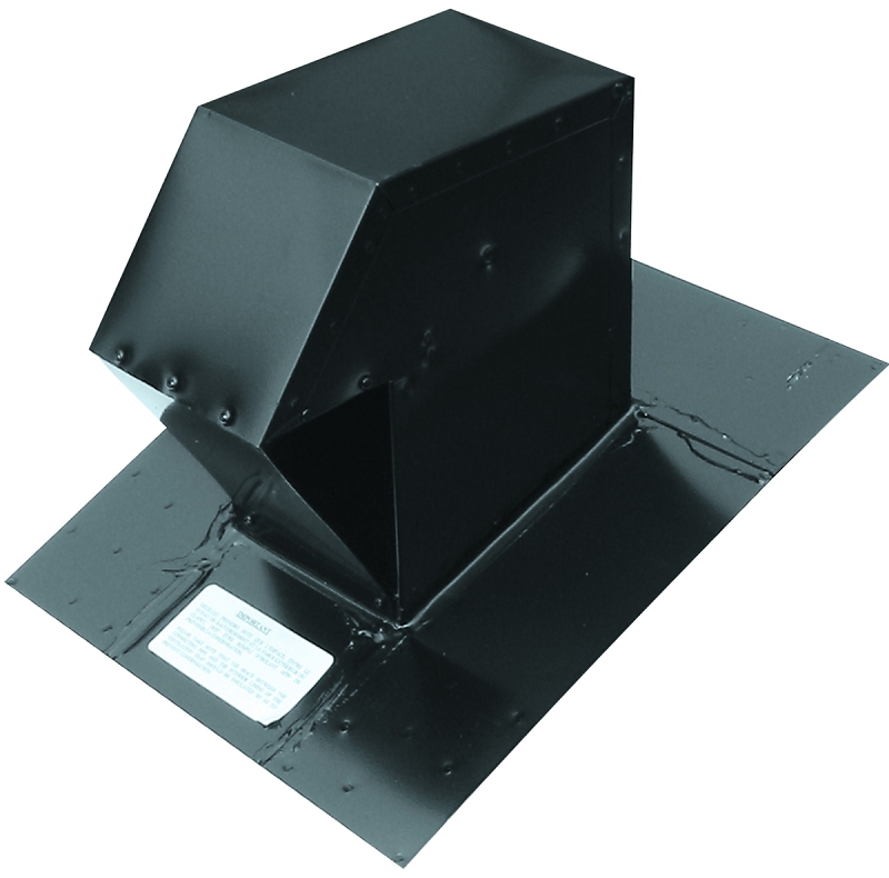 Ventilation Maximum CT-4-N Sloped Roof Ventilator, 5-1/4 in OAW, Galvanized Steel, Black, Powder-Coated