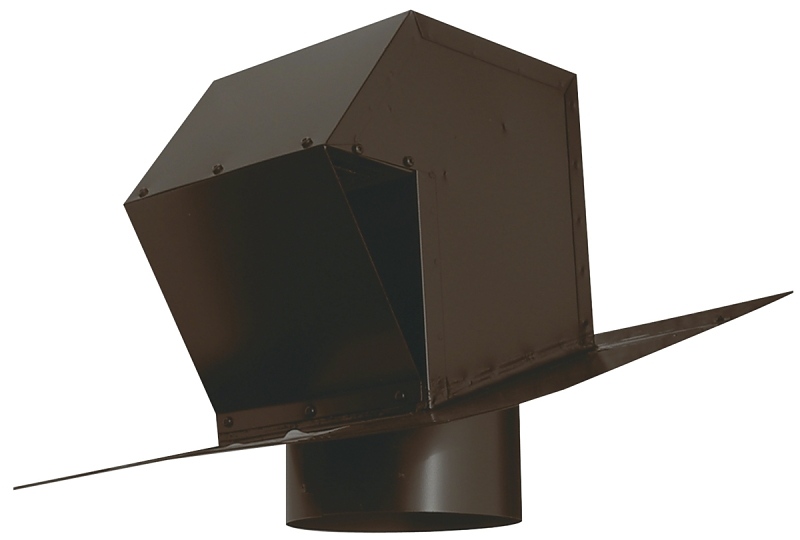 Ventilation Maximum CT-6-B Sloped Roof Ventilator, 7-1/4 in OAW, Galvanized Steel, Brown, Powder-Coated