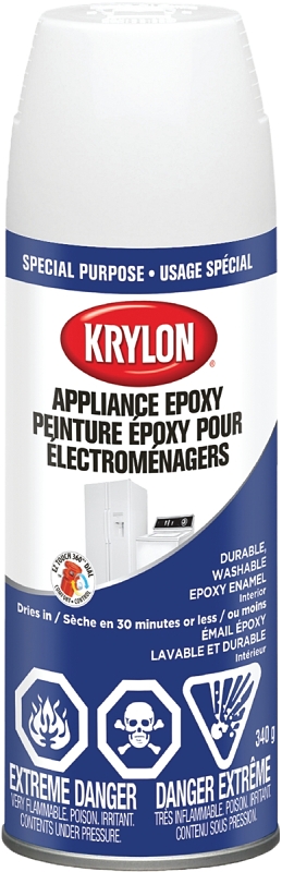 Krylon 3201 Appliance Epoxy Spray, White, 12 oz