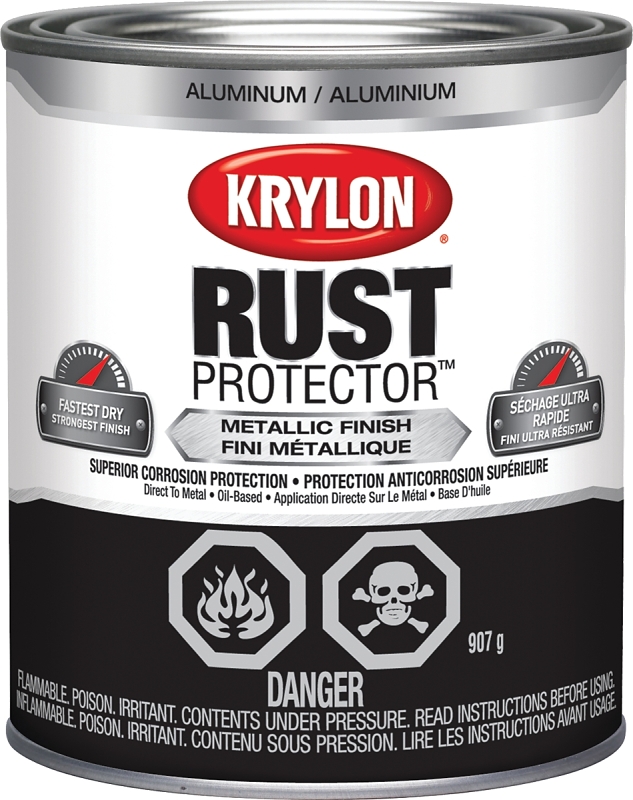 Krylon Rust Protector 69212 Enamel Paint, Aluminum, 1 qt