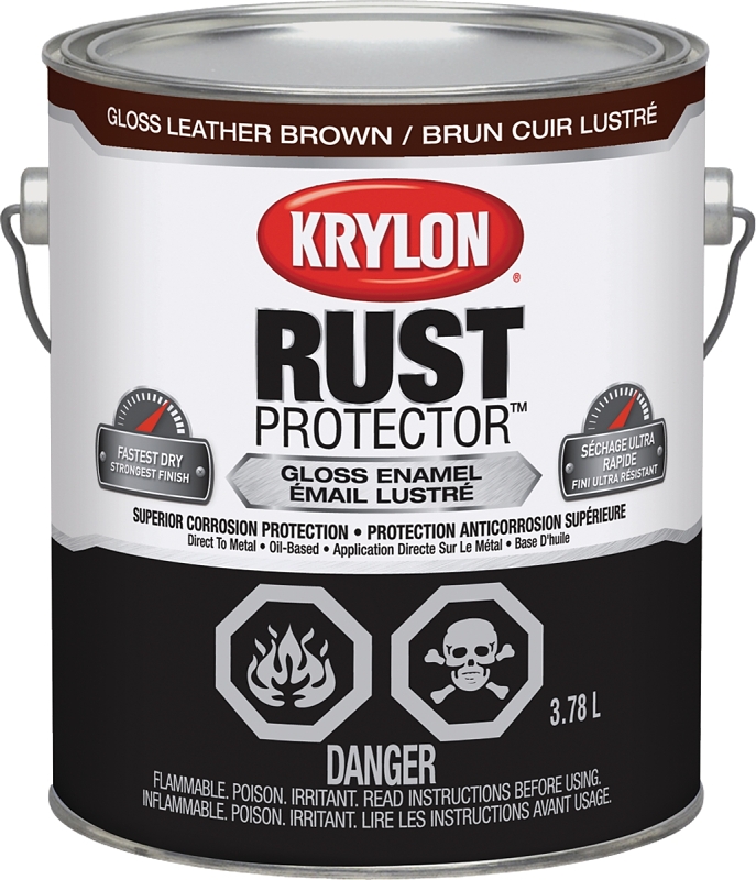 Krylon 69402 Oil-Based Enamel Paint, 3.78 l, Gloss, 125 sq-ft Coverage, 100 deg F Flash, 1.03 Specific Gravity