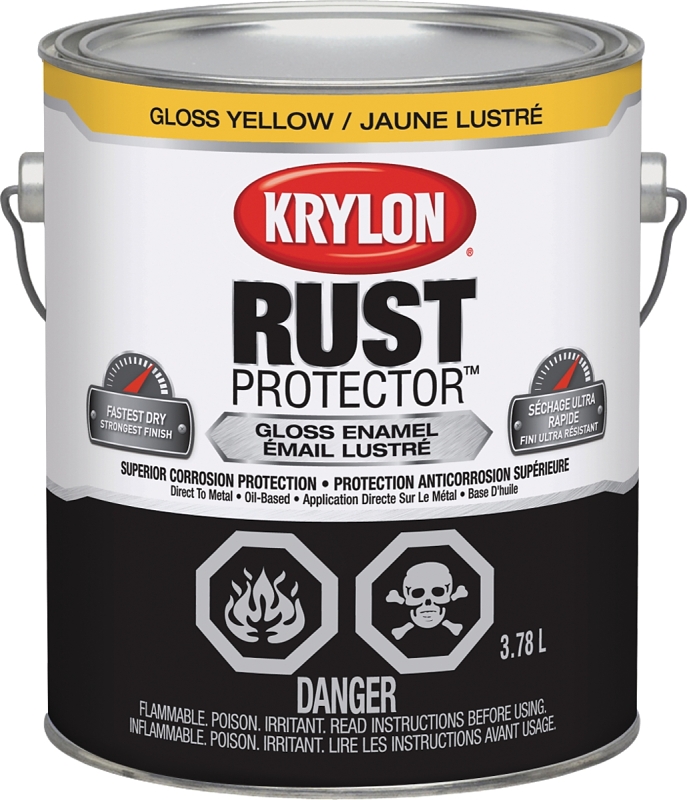 Krylon 69404 Oil-Based Enamel Paint, 3.78 l, Gloss, 125 sq-ft Coverage, 100 deg F Flash, 1.04 Specific Gravity