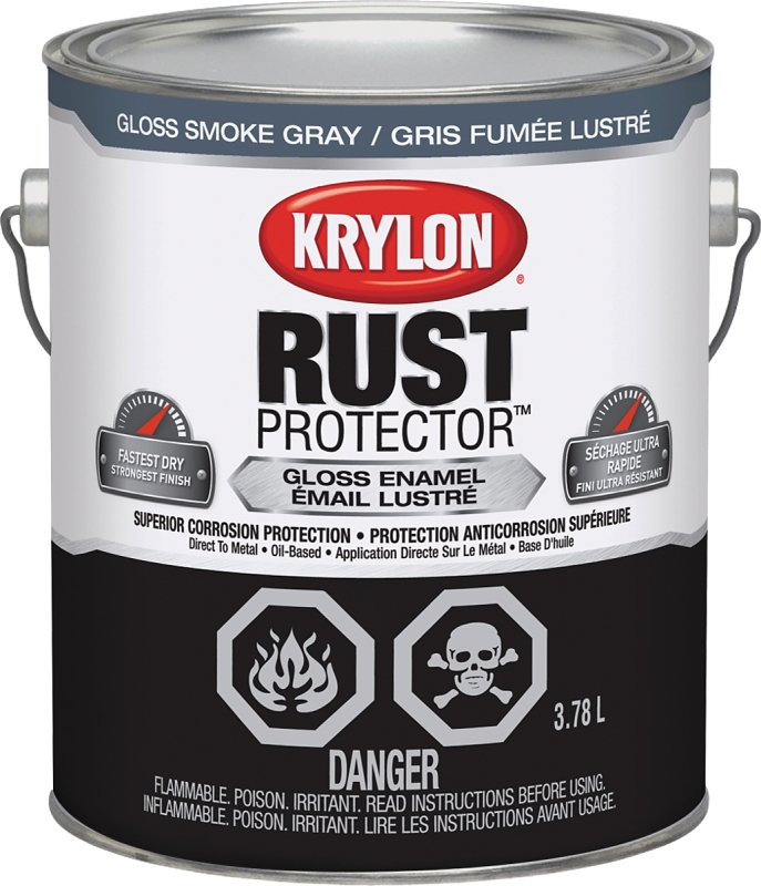Krylon 69405 Oil-Based Enamel Paint, 3.78 l, Gloss, 125 sq-ft Coverage, 100 deg F Flash, 1.02 Specific Gravity