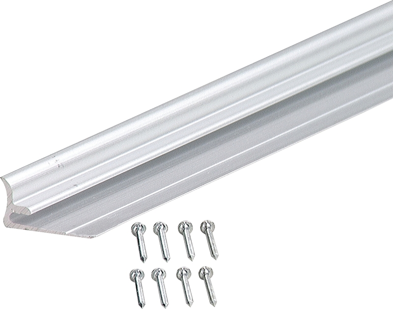 M-D 70045 Series Cove Moulding with Nail, 96 in L Dimensions, Aluminum, Silver