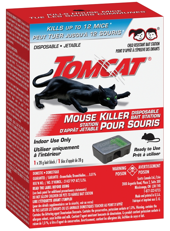 Tomcat 0365010 Disposable Mouse Killer/Bait Station, Includes: (1) 28 g Bait Station