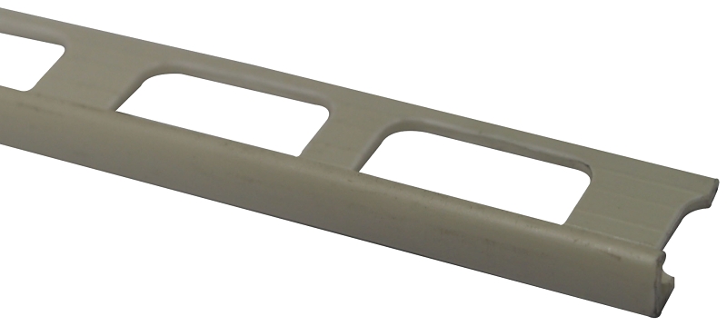 Shur-Trim ET1036BON08 Tile Edge, 1/2 in H, 8 ft L, 7/8 in W, Vinyl, Bone