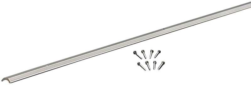 M-D 70243 Series Cove Moulding with Nail, 96 in L x 1/2 in W Dimensions, Aluminum, Silver