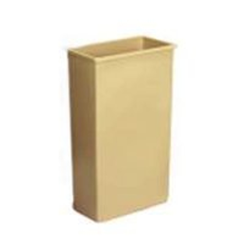 Continental Commercial 8322BE Trash Receptacle, 23 gal, Plastic, Beige