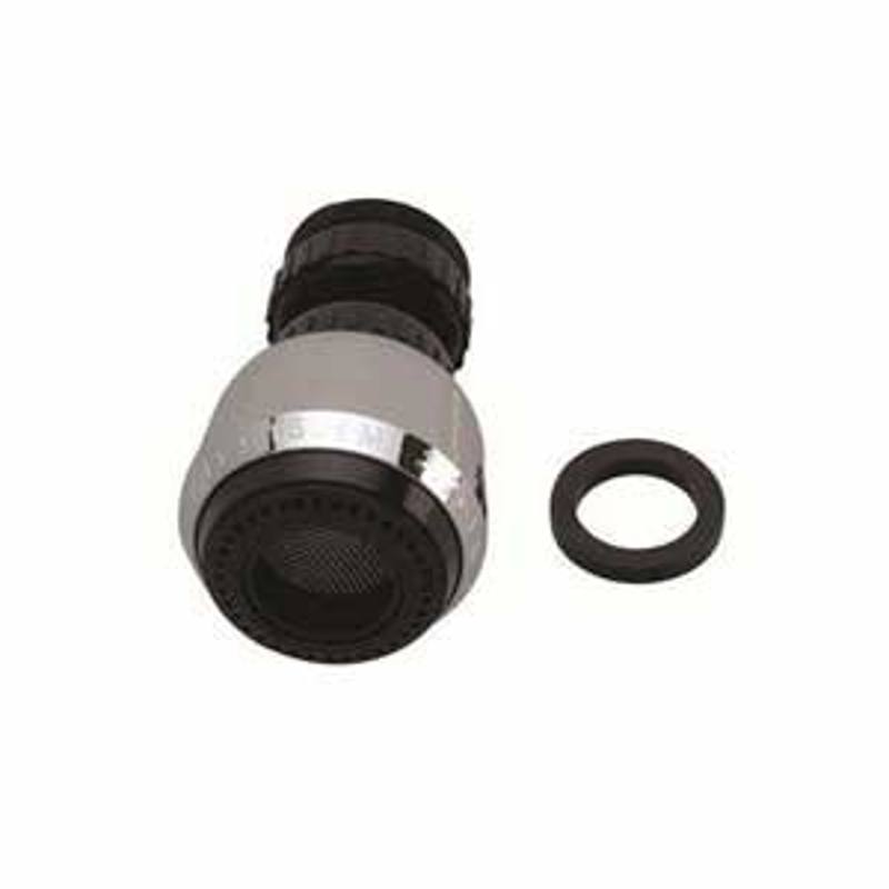 Moen M-Line Series M3513 Universal Swivel Aerator, Black, 2-4/5 x 4-1/2 x 1-11/16 in Dimensions, 1.5 gpm