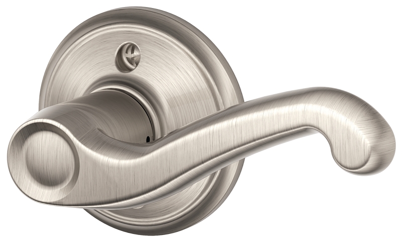 Schlage F Series F170VFLA619RH Right Hand Dummy Lever, Mechanical Lock, Metal, Satin Nickel, Residential, Right Hand