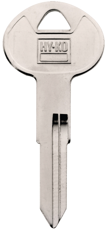 Hy-Ko 11010DA28 Automotive Key Blank, Brass, Nickel, For: Nissan Vehicle Locks, DA28 Key Number