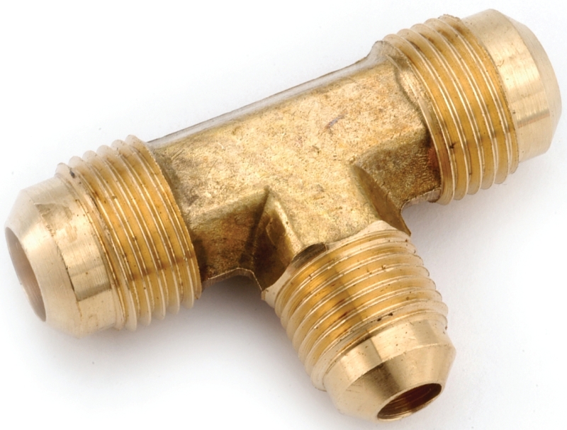 Anderson Metals 754059-101008 Tube Reducing Tee, 5/8 x 5/8 x 1/2 in, Flare, Brass