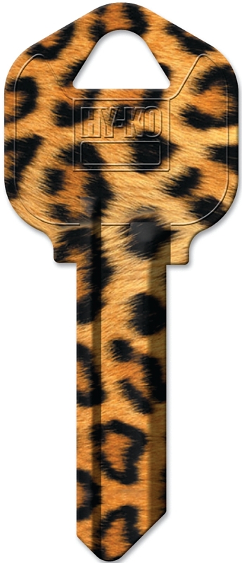 Hy-Ko 16010KW1-01 Key Blank, Leopard, Brass, Painted, For: Kwikset KW1, Titan KW10 Keyways