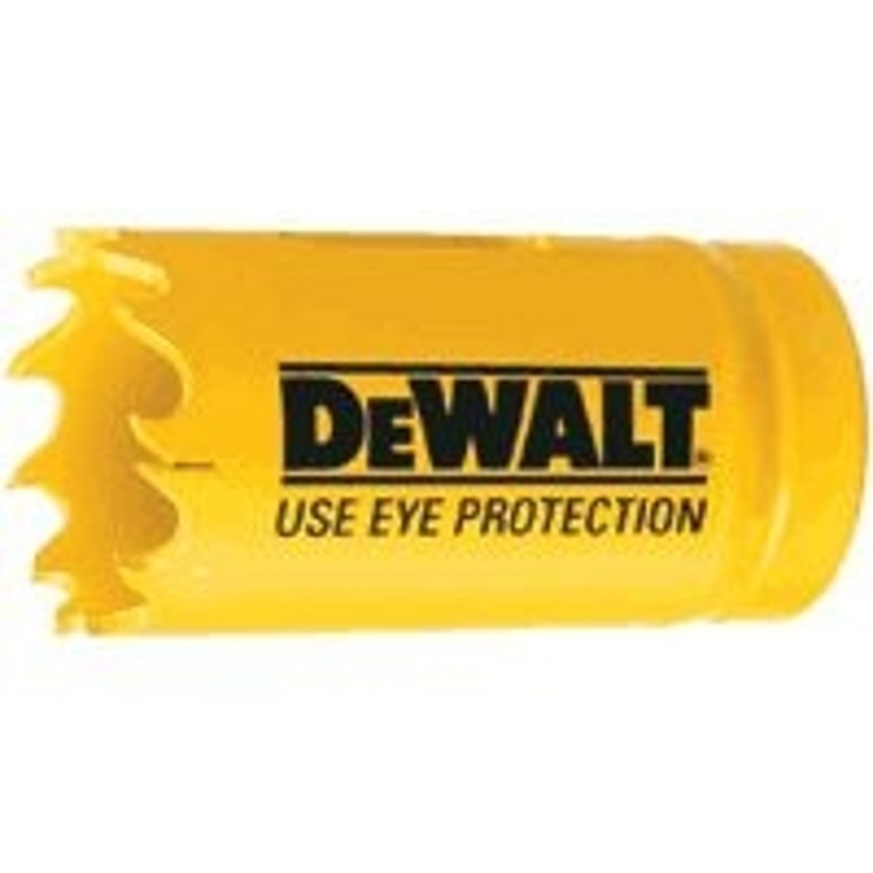 DEWALT D180080 Hole Saw, 5 in Dia, 1-13/16 in D Cutting, 5/8-18 Arbor, 4/5 TPI, HSS Cutting Edge
