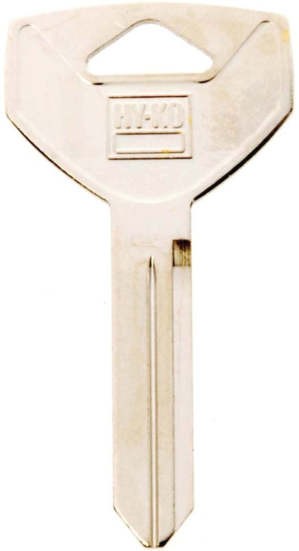 Hy-Ko 11010Y154 Key Blank, Brass, Nickel, For: Chrysler Vehicle Locks, Y154 Key Number