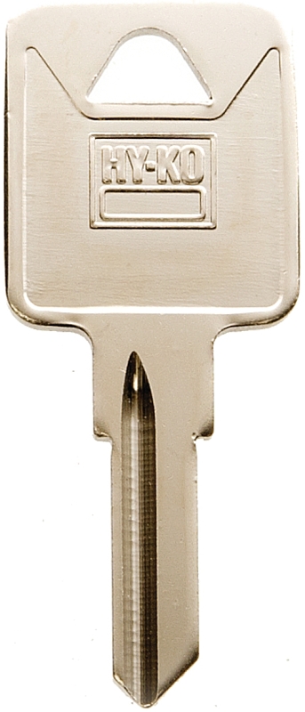 Hy-Ko 11010TM10 Key Blank, Brass, Nickel, For: Trimark Cabinet, House Locks and Padlocks, TM10 Key Number