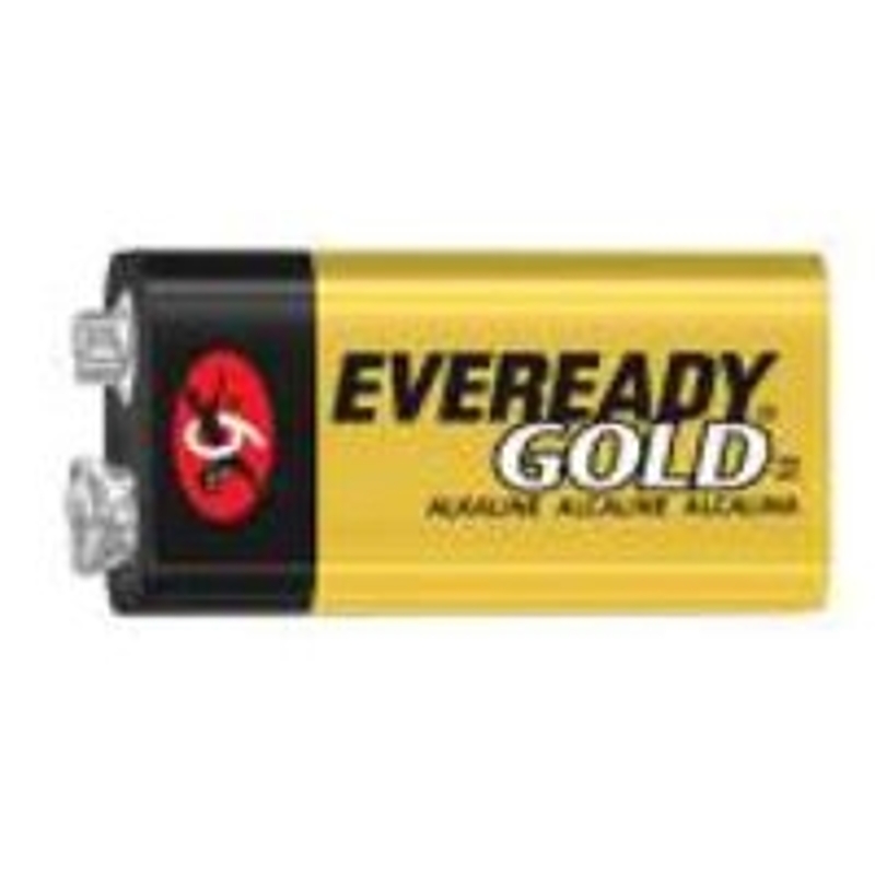 Eveready A522 A522BP Battery, 9 V Battery, 565 mAh, Alkaline, Manganese Dioxide, Zinc