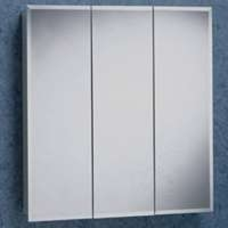 Zenith M48 Medicine Cabinet, 48 in OAW, 4-1/4 in OAD, 29-13/16 in OAH, Wood, White, 6-Shelf