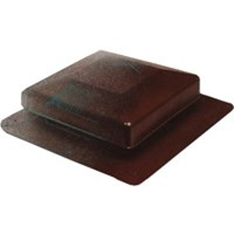 Duraflo 6075BR Roof Vent, 19.444 in OAW, 75 sq-in Net Free Ventilating Area, Polypropylene, Brown