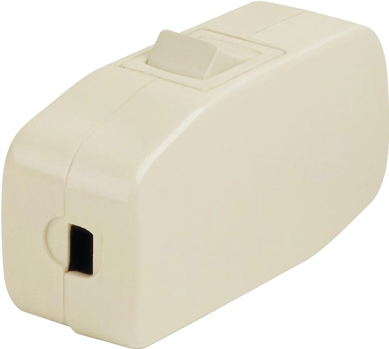 Leviton 011-05410-00I Cord Switch, 3 A, 125 V, Phenolic, Ivory