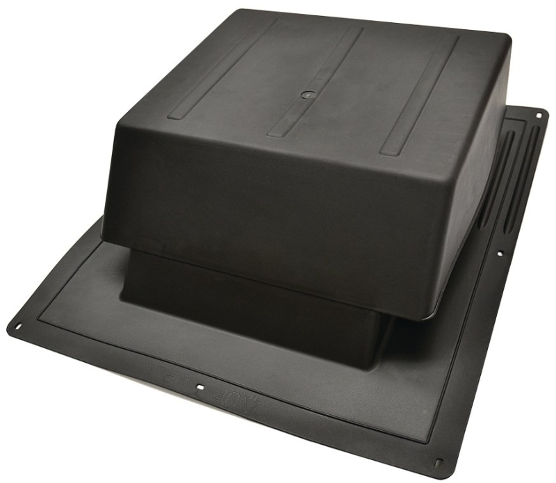 Master Flow IR65BL Roof Louver, 5.88 in L, 18 in W, Resin, Black