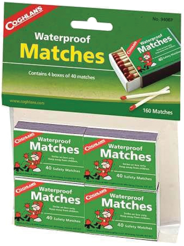 COGHLAN'S 940BP Waterproof Matches, 40-Stick, Wood Stick