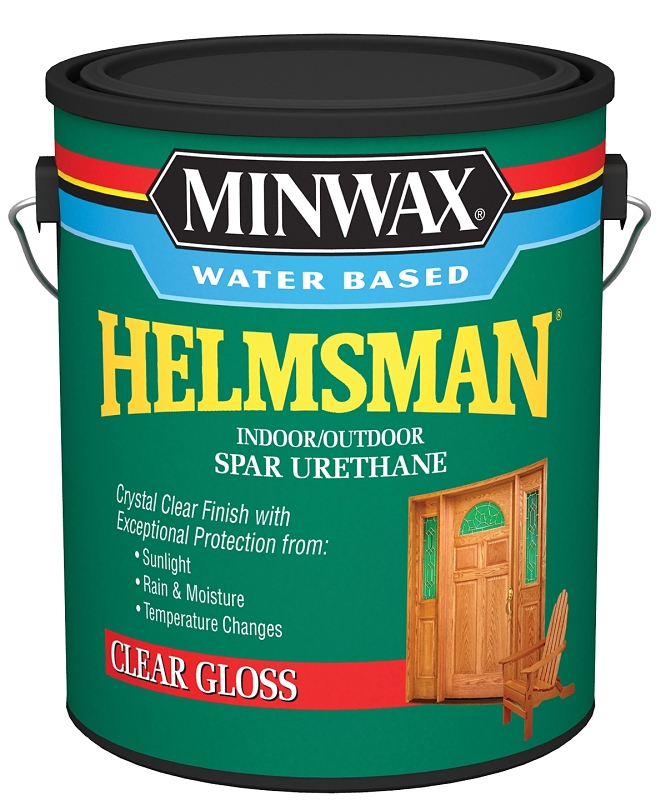 Minwax Helmsman 710500000 Spar Varnish, Gloss, Crystal Clear, Liquid, 1 gal, Can