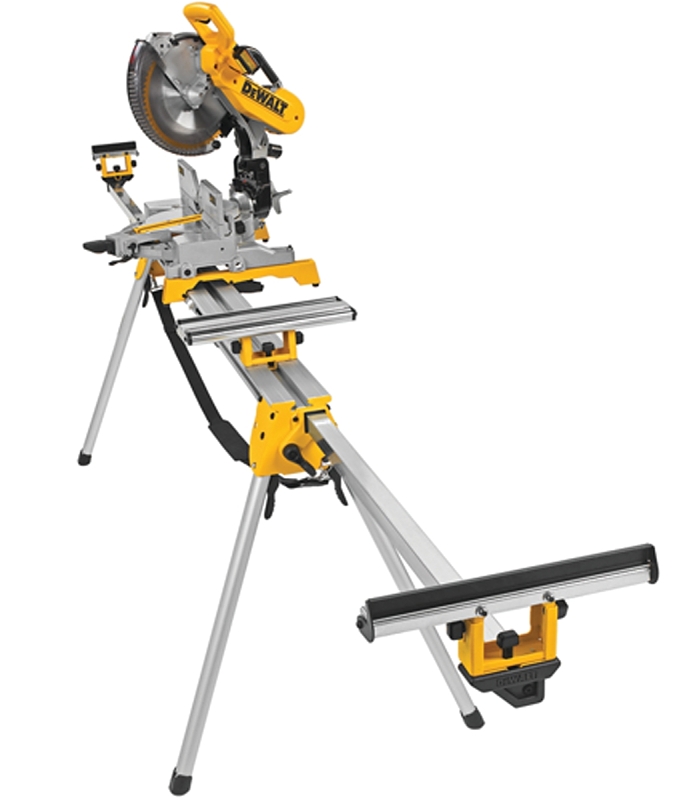 DEWALT DWX723 Miter Saw Stand, 500 lb, 151 in W Stand, 32 in H Stand, Aluminum, Black/Yellow